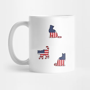 American Flag Cat Pack Mug